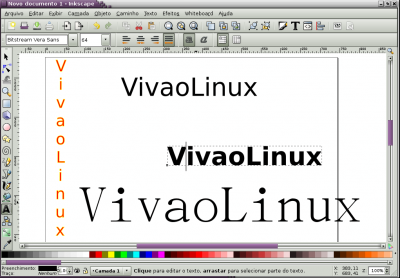 Linux: Inkscape - Formatao de texto