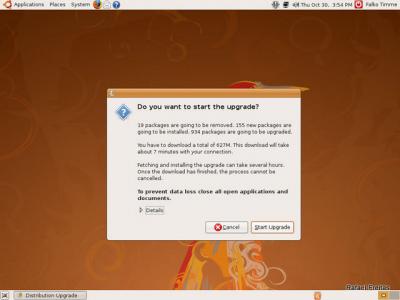 Ubuntu Linux: Iniciar atualizao 