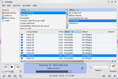 Linux: Linspire Songs: player de udio desenvolvido pela equipe do Linspire