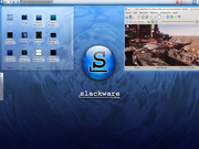 KDE Slackware KDE - barra superior (lembra Gnome)