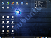 KDE Kubuntu 9.4 com meu Wallpaper