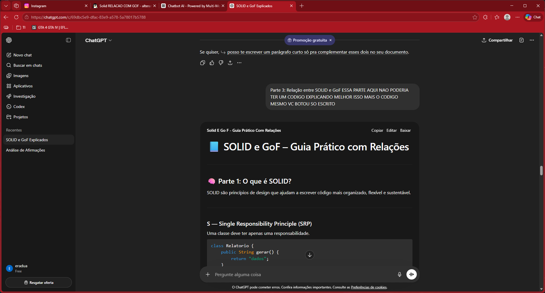 RELACAO DO SOLID COM GOF (CRIACIONAIS)