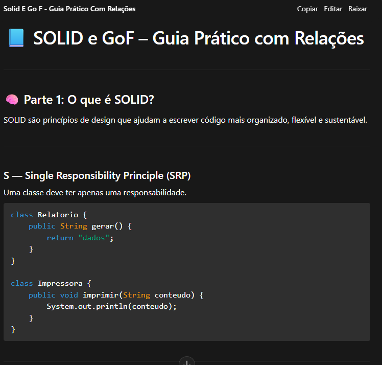 RELACAO DO SOLID COM GOF (CRIACIONAIS)