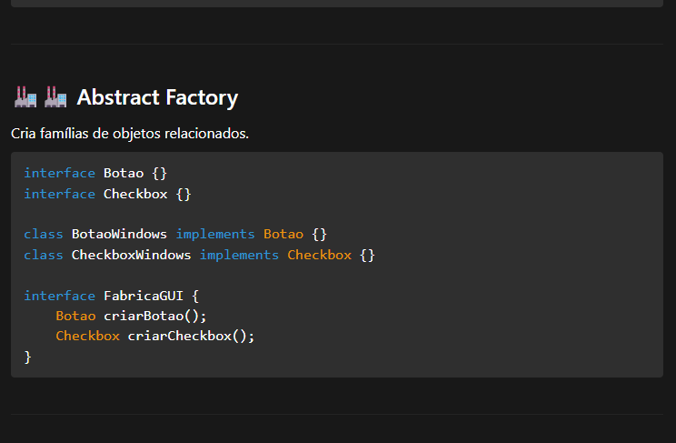 RELACAO DO SOLID COM GOF (CRIACIONAIS)