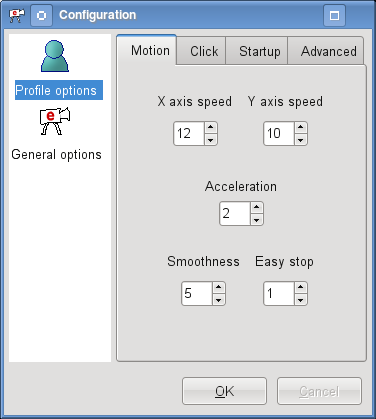 Linux: Acessibilidade: Movimentos do mouse com a face (eViacam).