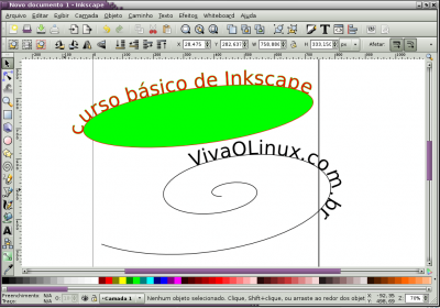Linux: Inkscape - Texto em elipse