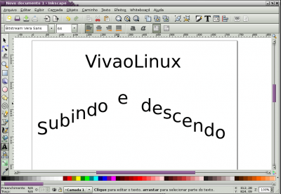 Linux: Inkscape - Movendo texto