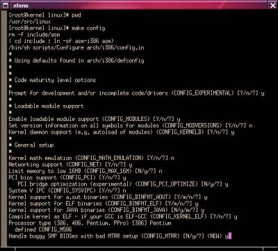 Linux: kernel make config 