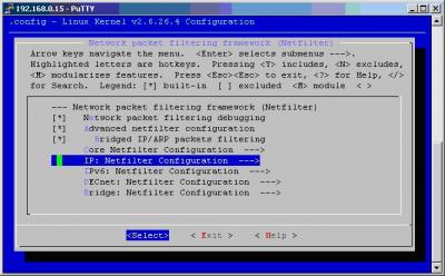 Linux: IP: Netfilter Configuration 