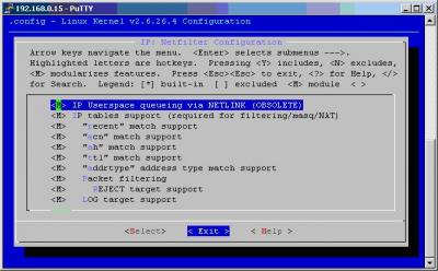 Linux: IP: Netfilter Configuration 