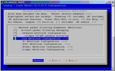 Linux: Core Netfilter Configuration 