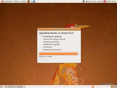 Ubuntu Linux: Atualizar o Ubuntu 8.04 (Hardy Heron) para o Ubuntu 8.10 (Intrepid Ibex) 