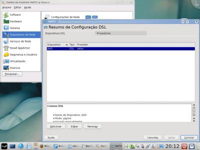 Linux: DSL - concluir configurao