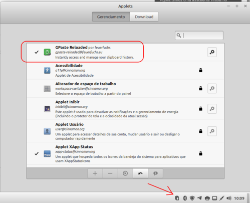 Linux: Como ustar Gpaste no ambiente Cinnamon