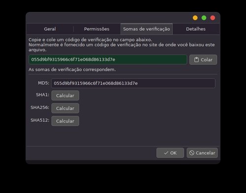 Linux: Usando o Dolphin para checar hashes de arquivos