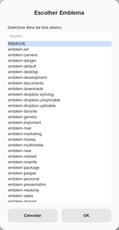 Linux: Tenha op��o de emblemas embutido no pcmanfm