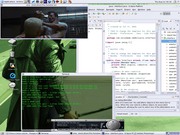 Gnome Slack 10 rodando Eclipse Platform 3.0 e o filme The Punisher