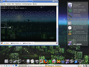 KDE Karamba + konsole + kde + karamba :>