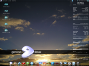 Gnome Gentoo pr do sol ... 