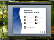 Gnome Debian Etch 4.0 rodando OpenOffice 3.0