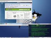 Fluxbox Slackware 12.2 + Virtualbox com Win7 testes de rede e compartilhamento de internet.