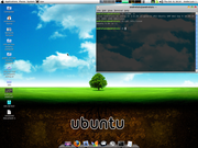 Gnome Ubuntu 9 + AWN + MAC4LIN THEME 0.4 + SSHMENU-APPLET