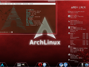 Gnome Arch Linux Red