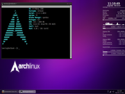 Openbox Arch Linux no Netbook com Op...