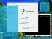 KDE Blue Debian Screen