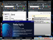 KDE Testando Firefox Experimental.