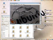 Gnome ScreenShot Ubuntu 6.10 + gdesklets + Gion