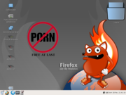 Gnome Apoiando o Firefox