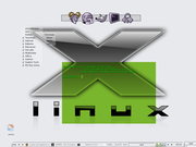Fluxbox Slackware + fluxbox + idesk + adesklets + Eterm + transparecnias..